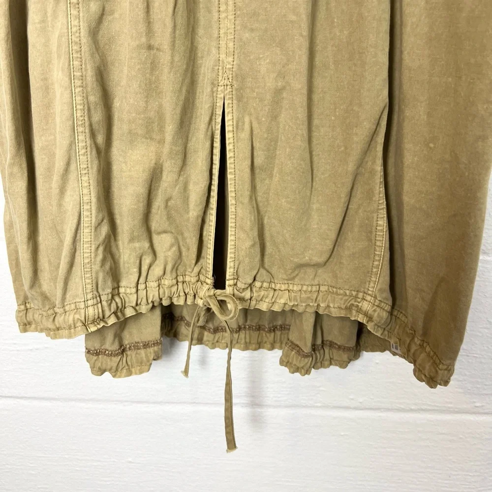 Anthropologie Daily Practice Dress size M Be Bold Twofer Khaki Cargo Midi Tank - Picture 6 of 10